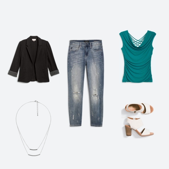 Fortune + Ivy *Lydia* cowl neck top - Picture 7 of 9